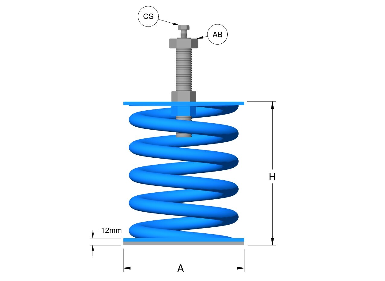 High Deflection Spring Mount SPR / SPRH - Seal n Devices